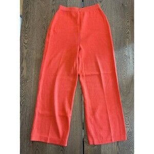 St. John Collection by Marie Gray Orange Knit Dress Pants Straight Leg Women’s